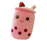 (B) Cute Ice Milk Tea Plush Pillow, Plush Toys, Food Shape Pillow Fruit Milk Tea Children's Birthday Gift (13.7 Inch,green)