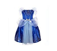 (#B Dark Blue Cinderella Dress, 120cm/5-6Years) Kids Princess Girls Fancy Dress Rapunzel Belle Cinderella Outfits Sofia Cosplay