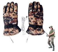 (B, Dark Coffee) Heating Gloves for Men | Snowboarding Gloves,USB Winter Touchscreen Warm Gloves, Hand Warmer Gloves, Waterproof Heated Gloves for Women And Men
