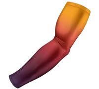 B-Driven Sports Pro-Fit Compression Arm Sleeve for Baseball, Football and Athletic - For Men, Women, Youth, Kids - 42 Colors, Ombre | Red, Orange, Small / Medium (Adult)