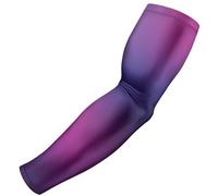 B-Driven Sports Pro-Fit Compression Arm Sleeve for Baseball, Football and Athletic - For Men, Women, Youth, Kids - 42 Colors, Ombre | Mixed Purple, Small / Medium (Adult)