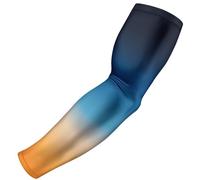 B-Driven Sports Pro-Fit Compression Arm Sleeve for Baseball, Football and Athletic - For Men, Women, Youth, Kids - 42 Colors, Ombre | Yellow, Blue, Small / Medium (Adult)