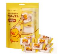 B.Duck Compressed Travel Tablets - 20PCS Individually Wrapped Disposable Face Towel for Travel Portable Large Size Compressed Towels Reusable for Travel Camping Hiking Outdoor (9.5x12 inch)