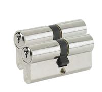 B-ED4545KA-SNP - Euro Cylinder Lock - Keyed Alike - 45/45 (100mm) / 45:10:45 - Nickel Finish - Standard Security - 2