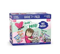 B.F.F. PLAY - Best Feline Friend Paté Lovers, Aw Yeah!, Paté Partay! Variety Pack, 3oz Pouch (Pack of 12)