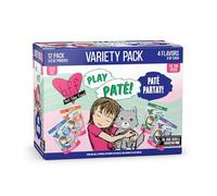 B.F.F. PLAY - Best Feline Friend Paté Lovers, Aw Yeah!, Paté Partay! Variety Pack, 3oz Pouch (Pack of 12)