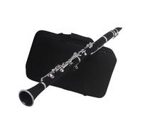 B Flat 17 Key Clarinet Set 6 Rings Black Professional Instrument Beginner Clarinet(Set 01)