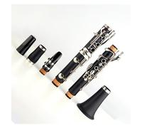 B Flat 17 Nickel-plated Keys Clarinet Woodwind Instrument Plastic Body Beginners Grade Test Professional Clarinet