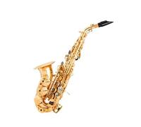 B Flat Alto Saxophone Brass Gold Plated Bent Neck Instrument Beginner Saxophone