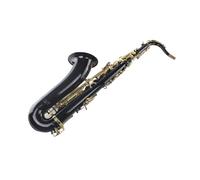 B-flat Alto Saxophone Instrument With Black Nickel Gold Keys On The Surface