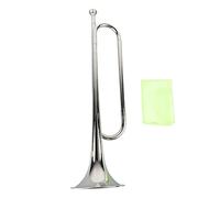 B Flat Bugle, Trumpet Brass Instrument Retro Standard Trumpet Large Bore Design Musical Instrment (Silver
