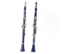 B Flat Clarinet Bakelite Clarinet Adult Entry-level Colorful Nickel-plated Instrument Clarinet(Dark blue)