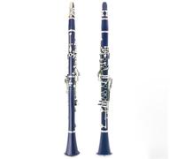 B Flat Clarinet Clarinet B Flat 17-key Bakelite Clarinet Adult Grading Instrument Clarinet Set(Dark blue)