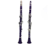 B Flat Clarinet For Beginner 17 Key Clarinet Bb B Flat Bakelite Clarinet Woodwind Instrument With Case Reeds(Purple)