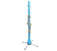 B Flat Clarinet For Beginner 17-key Color Clarinet Black Tube Beginner Professional Clarinet B Flat Key Beautiful Appearance(Sky blue)