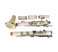 B Flat Clarinet For Beginner 18-key G-key White Clarinet Cream G-key Clarinet 4-ring White G-key
