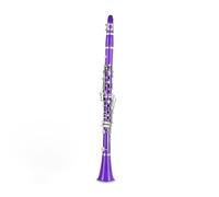 B Flat Clarinet For Beginner B Clarinet For Beginners Students B Flat Clarinet 17 Keys Clarinet With Case Stand Strap 2 Barrels(Purple)
