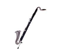 B Flat Clarinet For Beginner B Flat Bass Clarinet Black Tube Clarinet Instrument Bakelite Silver-plated Beginner Performance Instrument