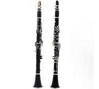 B Flat Clarinet For Beginner B Flat Clarinet Bakelite Clarinet Adult Entry-level Colorful Nickel-plated Instrument Clarinet(Black)