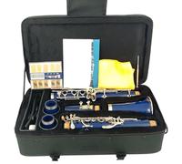 B Flat Clarinet For Beginner Bb Clarinet 17 Keys Sib Clarinet Navy Blue Clarinete With Case E109