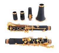 B Flat Clarinet For Beginner Bb Clarinet Lacquer Gold 17 Keys Sib Clarinet Black Clarinete