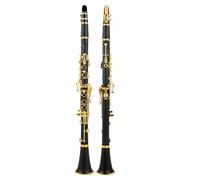 B Flat Clarinet For Beginner Bb Clarinet Lacquer Gold 17 Keys Sib Clarinet Black Clarinete RCL-700NQ