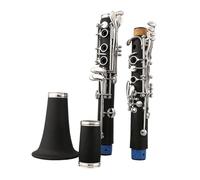 B Flat Clarinet For Beginner Clarinet B Flat Black Tube Bakelite Adult Beginner Entry Examination Professional 17 18 Keys(18 keys)