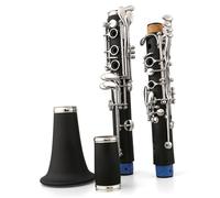B Flat Clarinet For Beginner Clarinet B Flat Black Woodwind Bakelite Adult Beginner Entry-level Exam Professional 17 18 Keys(S18)