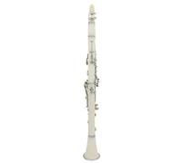 B Flat Clarinet For Beginner Clarinet Bb 17 Keys 6 Rings Clarinet White Clarinetto Portable Clarinet Professional Woodwind Instruments(B)