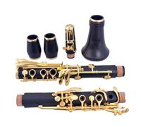 B Flat Clarinet For Beginner Clarinet Bb Wood Ebony Gold-plated 17 Keys Ebony Sib Clarinet(M62)