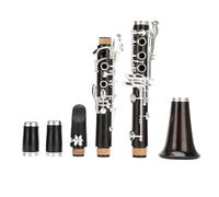 B Flat Clarinet For Beginner Clarinet Bb Wood Ebony Silver Plated Buttons 17 Keys Clarinet G51