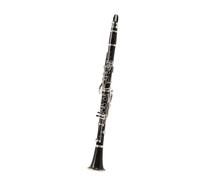 B Flat Clarinet For Beginner Ebony Blackwood Clarinet Professional A Clarinets Bakelite 17 Keys Reeds(Ebony)