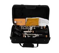 B Flat Clarinet For Beginner Ebony Clarinet Bb Silver Plated Buttons 17 Keys Wood Clarinet G52