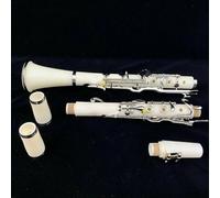 B Flat Clarinet For Beginner G Key Clarinet Ebony Wood White Silver-plated Keys Good Material And Sound With Case