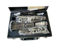 B Flat Clarinet For Beginner Musical Instrument Ebony Clarinet Ebony Black Tube Double Two Section 17 Key Silver-plated Beginner Instrument