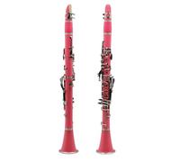 B Flat Clarinet For Beginner Pink Bb Clarinet B-flat Beginner Clarinet For Orchestras Adults With Hard Shell Kit Bracket Gloves Parts(Clarinet)