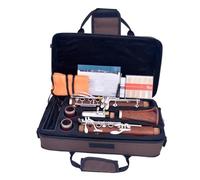 B Flat Clarinet For Beginner Red Wood Professional Clarinet 18 Keys Bb Rosewood Silvering Sib Clarinet M121