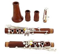 B Flat Clarinet For Beginner Red Wood Professional Clarinet Bb Rosewood Silvering Keys Solid Wood Sib Clarinet