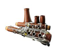 B Flat Clarinet For Beginner Rosewood Body Clarinet Instrument Silver-plated C-key Clarinet Performance Wind Instrument