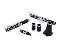 B Flat Clarinet For Beginner Standard Clarinet Black Tube Bakelite B Flat Key 17 Keys Silver-plated Keys For Beginners To Play And Take Exams