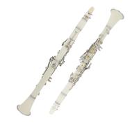 B Flat Clarinet For Beginner White Bb Clarinet B-flat Beginner Clarinet For Orchestras Adults(White)