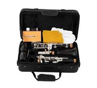B Flat Clarinet For Beginner Wooden Bb Clarinet Ebony 17 Keys Silver Plated Keys Ebony Clarinet G53