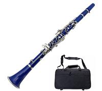 B Flat Clarinet White Clarinet Color Clarinet Musical Instrument Beginner Clarinet (Color : Blue+light body bag)