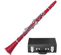B Flat Clarinet White Clarinet Color Clarinet Musical Instrument Beginner Clarinet (Color : Crimson1)