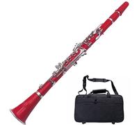B Flat Clarinet White Clarinet Color Clarinet Musical Instrument Beginner Clarinet (Color : Crimson2)