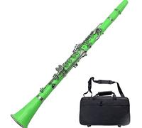 B Flat Clarinet White Clarinet Color Clarinet Musical Instrument Beginner Clarinet (Color : Green+light body bag)