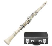 B Flat Clarinet White Clarinet Color Clarinet Musical Instrument Beginner Clarinet (Color : White+imitation leather case)