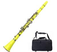 B Flat Clarinet White Clarinet Color Clarinet Musical Instrument Beginner Clarinet (Color : Yellow+light body bag)