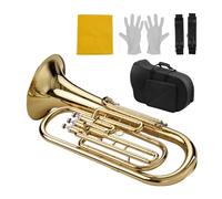 B Flat Euphonium Brass Wind Instrument Gold Lacquer Surface With Carry Case Mouthpiece Euphonium Kit
