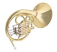 B Flat French Horn For Beginners Four Key Single Row Gold Lacquered Instrument
